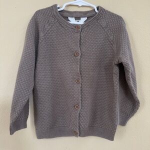 H&M Girl's Taupe Cardigan Sweater